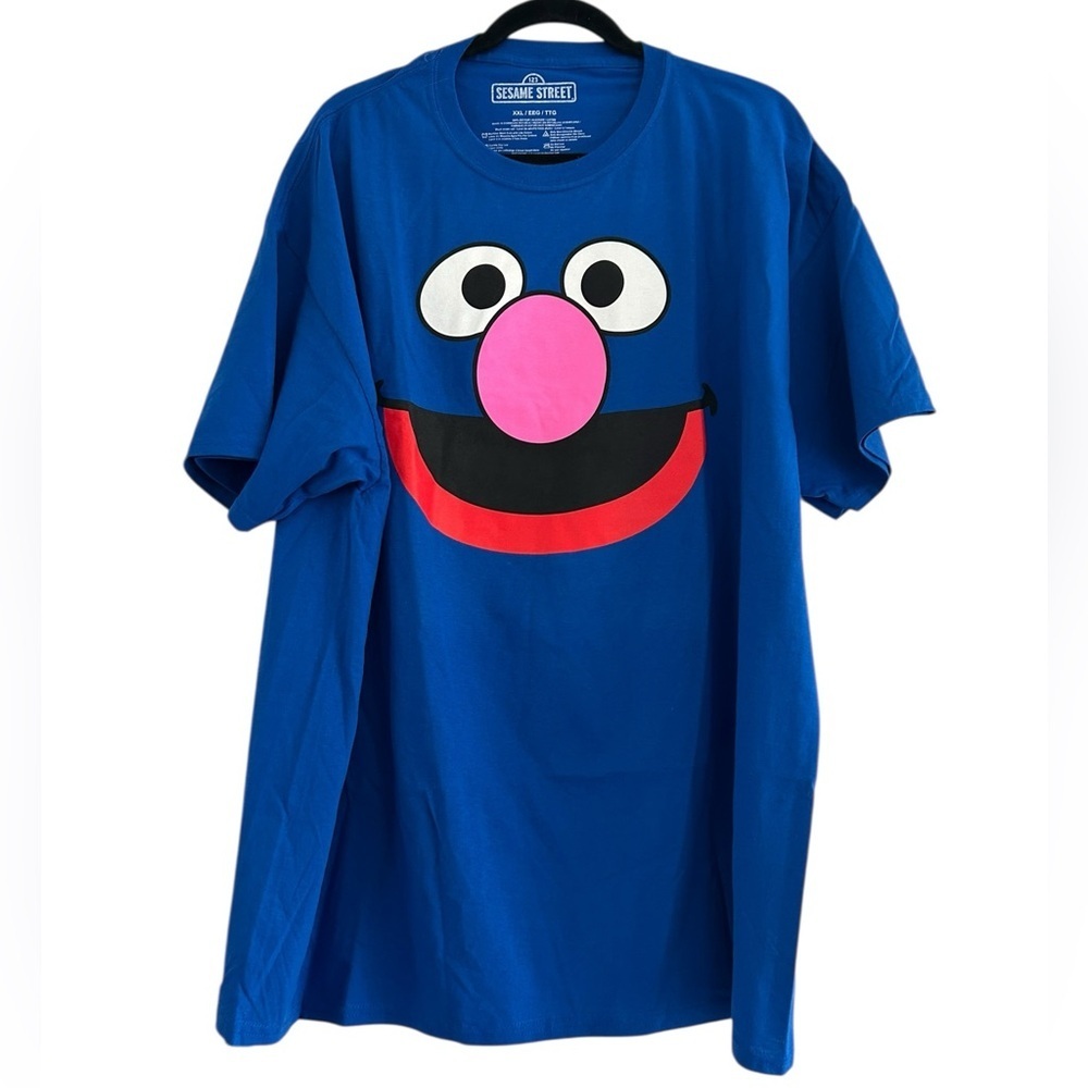 Unisex Sesame Street Grover Face T-Shirt - Official Licensed Merchandise Sz XXL